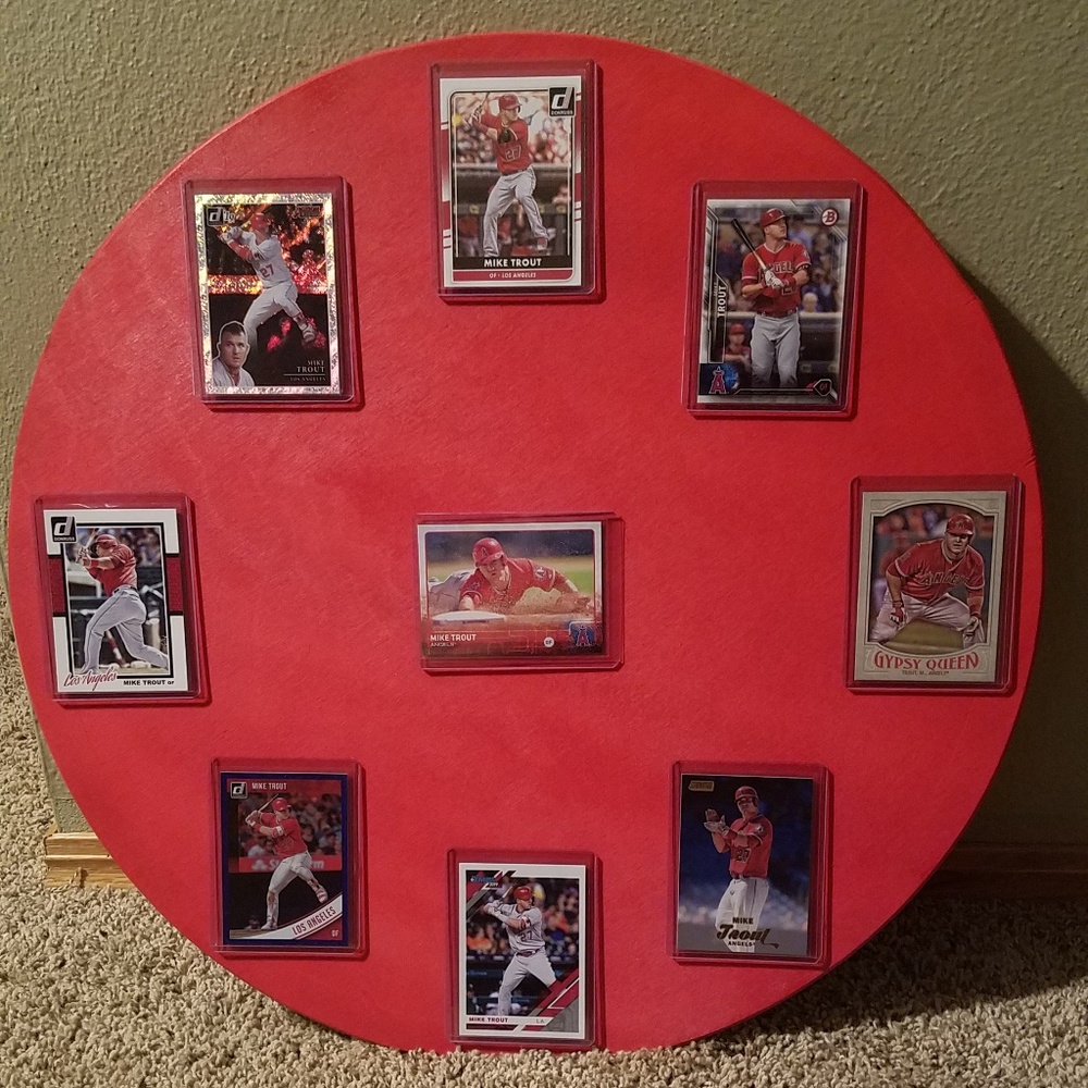 Mike Trout Wood Sign - Los Angeles Angels